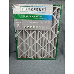 Filterbuy 20x25x4 Pleated Air Filters, Replacement for HVAC AC Furnace (MERV 8)